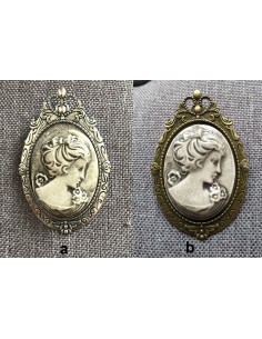 Broche Camée en Céramique Artisanale Française