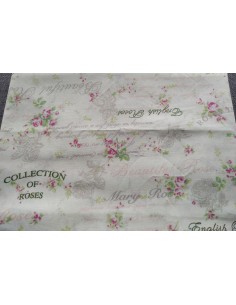Tissu Coton Motifs Fleurs 110 x 50 cm