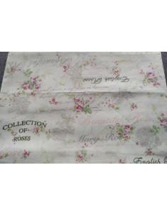 Tissu Coton Motifs Fleurs...