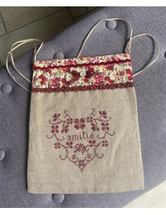 Sac bandoulière Coeur brodé