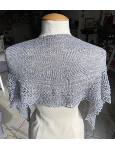 Châle Croissant de Lune gris