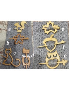 Broche en bois