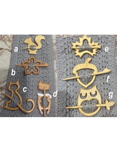 Broche en bois