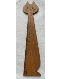 Règle en bois : Chat