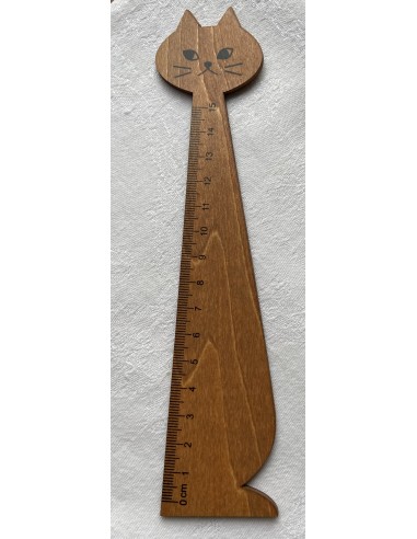 Règle en bois : Chat