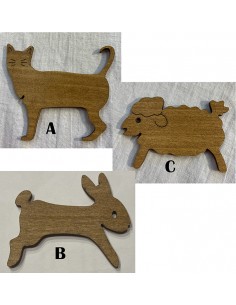 Enroule fil en bois : Chat...