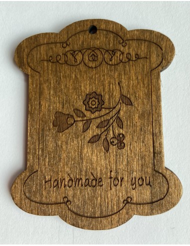 Enroule fil en bois avec motif gravé