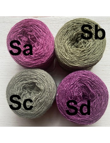 Laine et Soie : 70% Mérinos - 30 % Soie