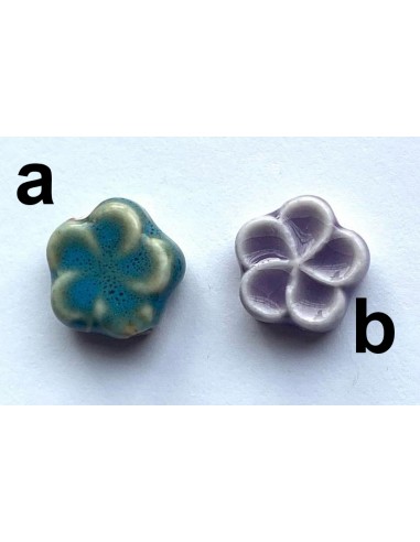 Perles fleurs en céramique